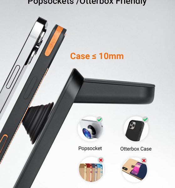 Wireless Charger for Thick Cases of 10MM/Otterbox/Popsocket Compatible, 3 in 1 Charging Dock for iPhone 16 15 14 13 12 Pro Max, Charging Station for Multiple Devices for Apple Watch/AirPods